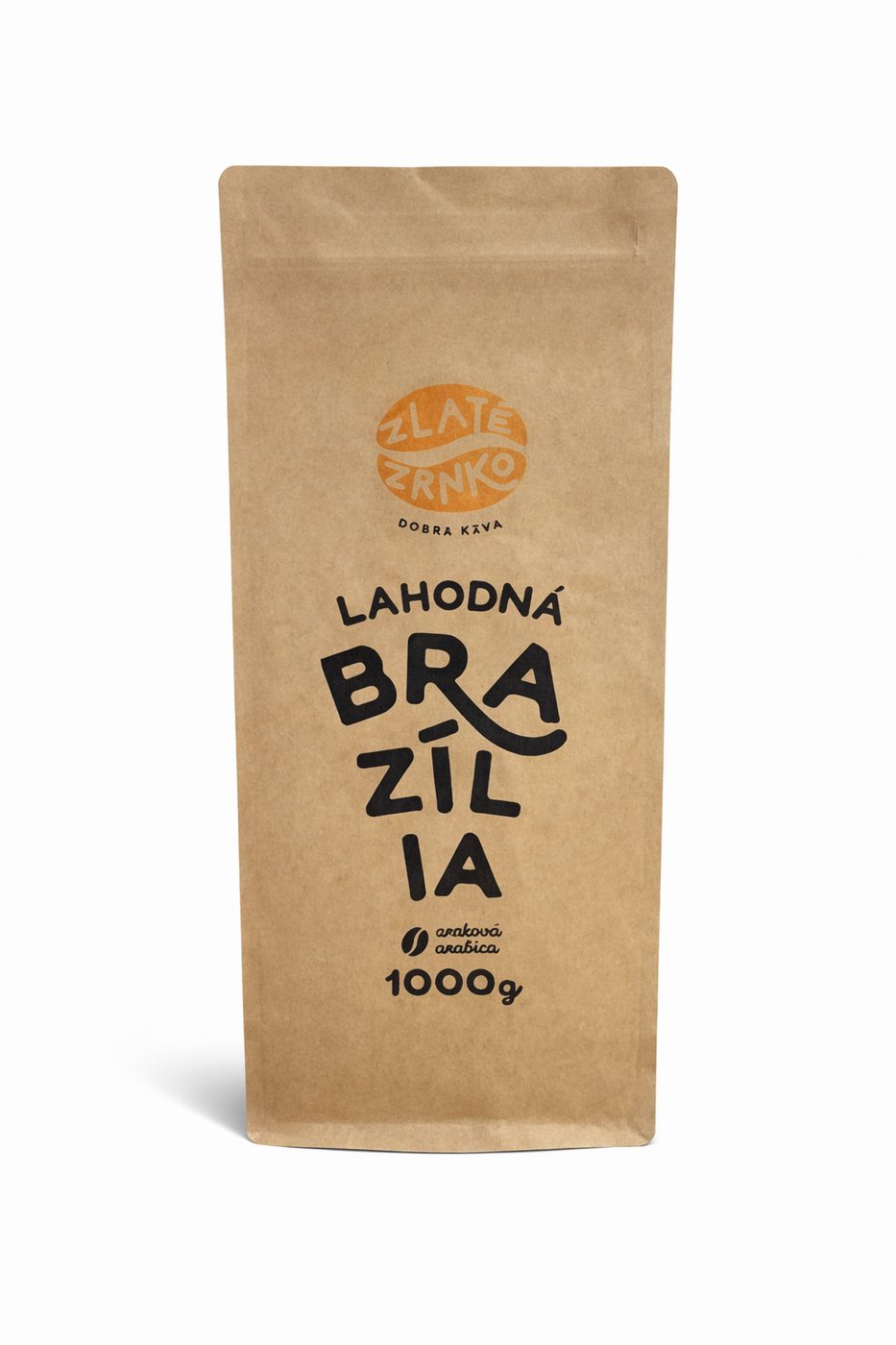 Kraftový sáček Zlaté Zrnko Lahodná Brazílie 1000 g