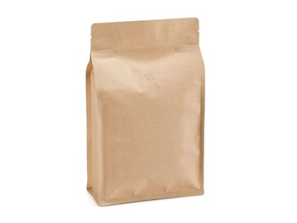 Sáček na kávu s plochým dnem hnědý, matný, recyklovatelný