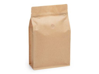 Sáček s plochým dnem, kraft papír, ZIP, ventil, 250 g