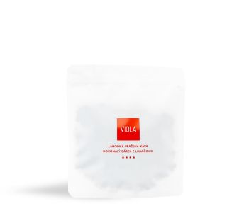 Čistý bílý doypack s jednobarevným potiskem. #viola#coffeepackaging#coffeepackagingdesign