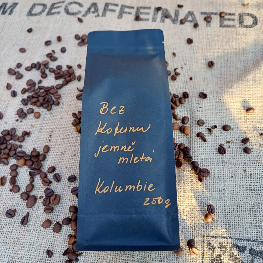 Kolumbie bez kofeinu jemně mletá