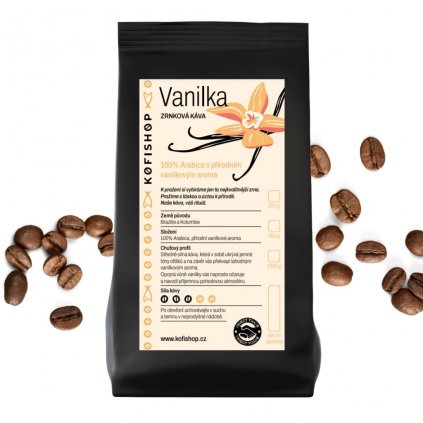 Zrnková káva Vanilka