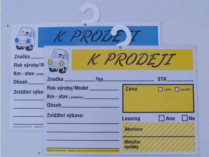 CEDULE "K PRODEJI"