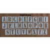 Šablony - plastové, abeceda, 26 písmen, Gothic nebo Army