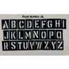 Šablony - plastové, abeceda, 26 písmen, Gothic nebo Army