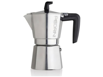 moka kávovar Pedrini hliník 2 šálky čierna rúčka