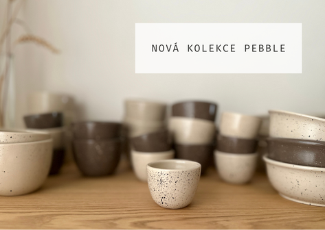 Koflike Pebble je ručně vyráběný keramický šálek jemné cákance a minimalistický design