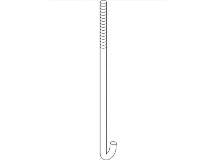 Hák uchycení rezervního kola M14x400 mm