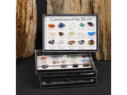 Mini csiszolt ásványgyűjtemény: "Világ"