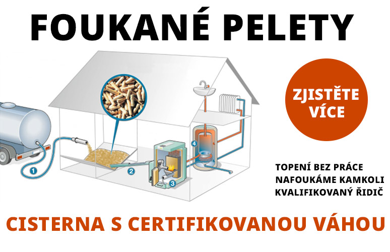 Foukané pelety vlastní cisternou