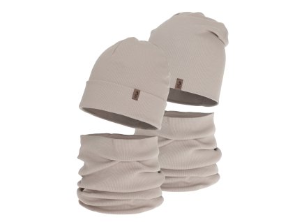 cze pl Komplet podzimni jarni chlapecky cepice a tunel bezovy Amalfi 15155 1