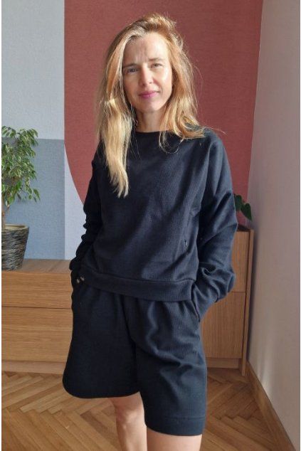 KOJO šortky waffle black (Veľkosť S/M)