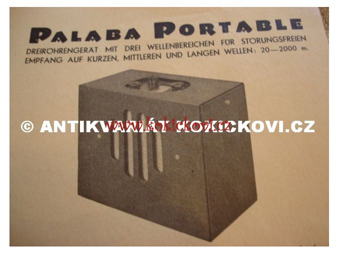 PALABA RADIO PORTABLE NĚMECKÝ PROSPEKT