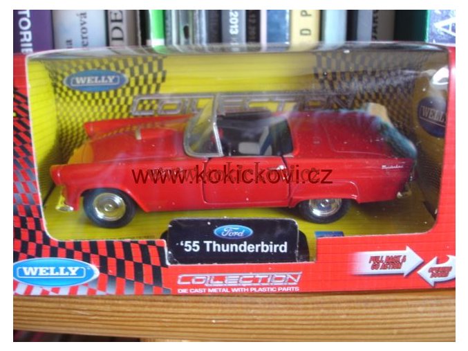 Ford ´55 Thunderbird convertible červený Welly collection