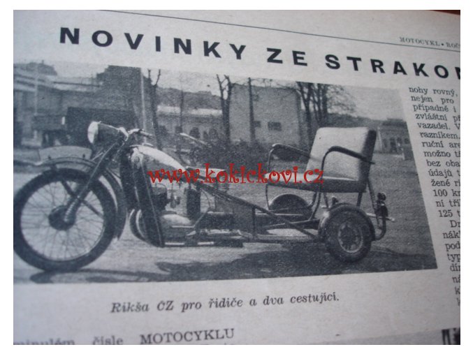 ČASOPIS MOTOCYKL ROČNÍK 1 A 2 JAWA RIKŠA NEÚPLNÉ