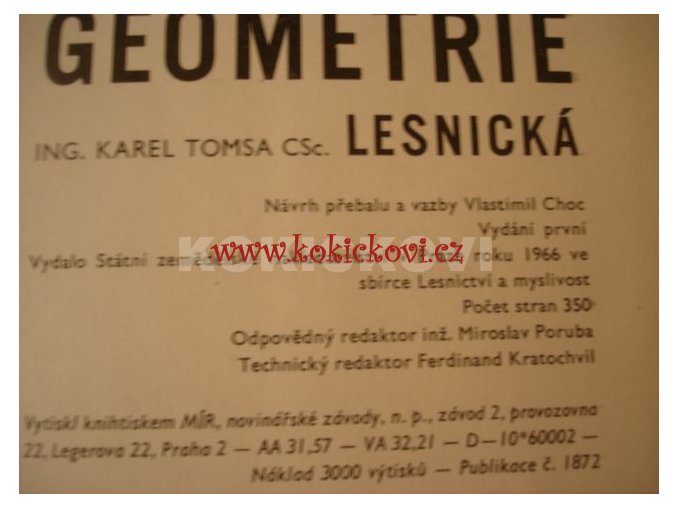 GEOMETRIE LESNICKÁ