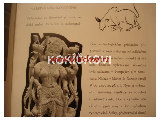 Výstava zboží Indické republiky, Československo 1956  slonovina