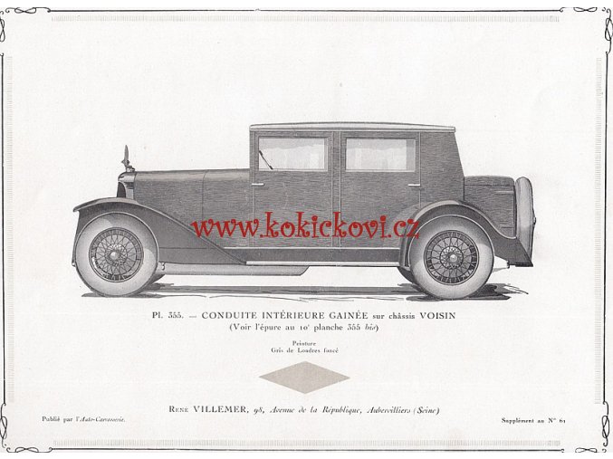 CHASSIS VOISIN REKLAMNÍ PREZENTACE VOZU