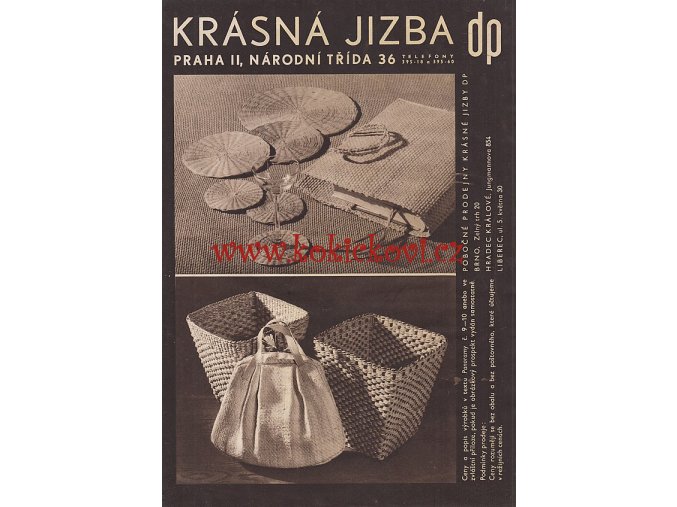 Katalog užitého umění KRÁSNÁ JIZBA DRUŽSTEVNÍ PRÁCE ŽIDLE - 8 STRAN A4 - SUTNAR - SMRČKOVÁ - KYBALA