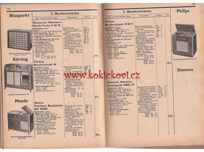 RADIOPRODUKCE NĚMECKÝCH FIREM 1939-40 - HANDBUCH - INGELEN - BLAUPUNKT - MENDE -PHILIPS - MINERVA - ZERDIK - LORENZ