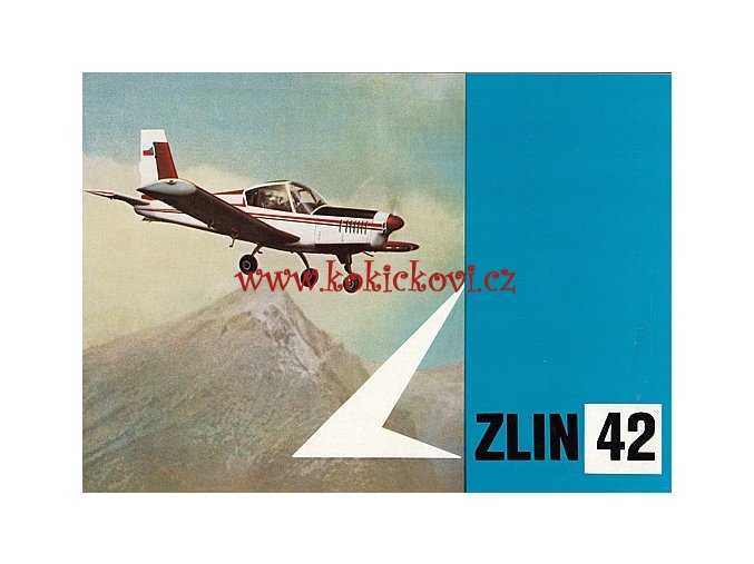 ZLÍN 42 ORIGINÁL PROSPEKT LETADLO 1973 NĚMECKÝ TEXT ORIGINAL BROCHURE