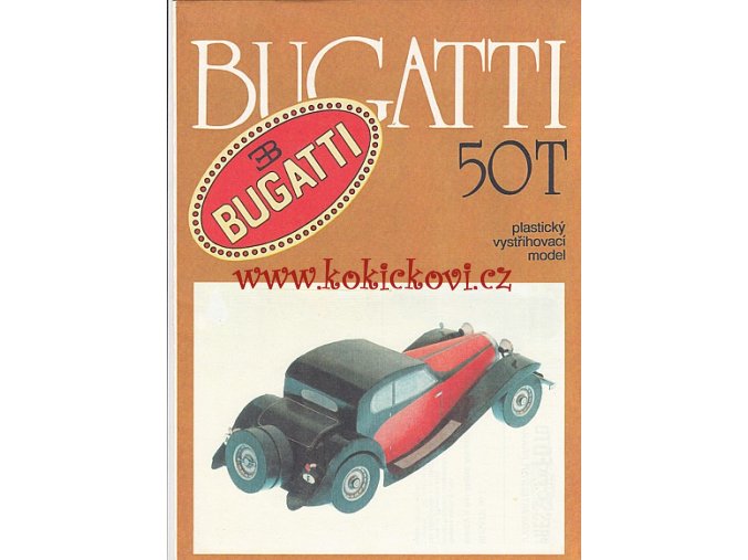 Bugatti 50 T - plastikový vystřihovací model - kresby Michal Antonický Pressfoto
