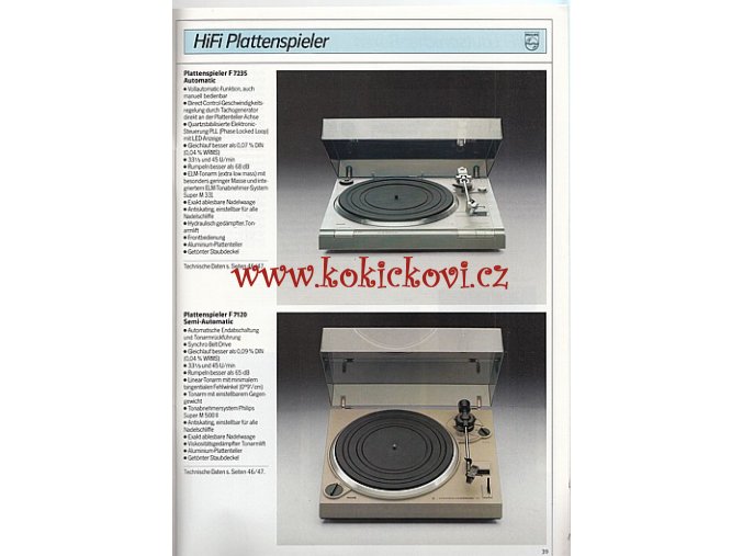 HIFI PHILIPS KATALOG LÉTO 1984 - A4 - 48 STRAN GRAMOFONY PŘEHRÁVAČE ...