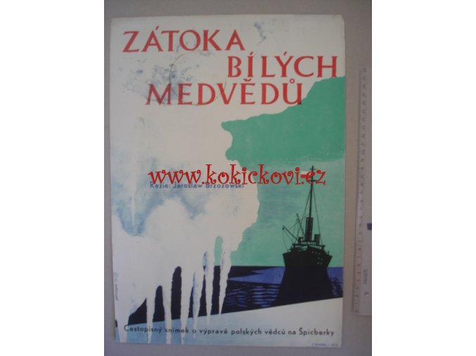 ZÁTOKA BÍLÝCH MEDVĚDŮ - POLSKÝ FILMOVÝ PLAKÁT - Jarmila Mařanová  1962