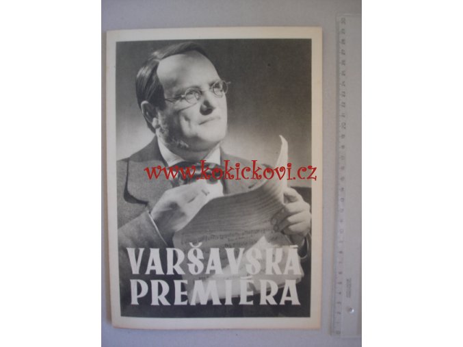 Varšavská premiéra 1950 - POLSKÝ FILMOVÝ PLAKÁT - PO ROZLOŽENÍ FORMÁT A2