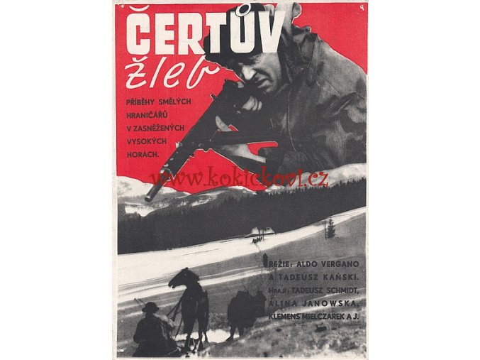 ČERTŮV ŽLEB - POLSKÝ FILMOVÝ PLAKÁT A5 - 1950