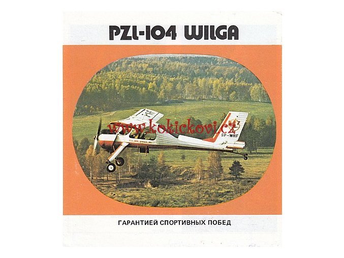 PZL-104 WILGA - REKLAMNÍ PROSPEKT - TEXT RUSKY