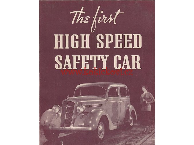 PLYMOUTH SAFETY CAR 1935 REKLAMNÍ PROSPEKT