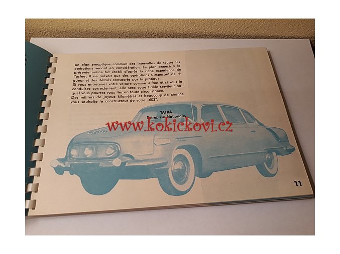 Tatra 603 Manuel conducteur de la voiture - 1960 FRENCH EDITION ULTRA RARE