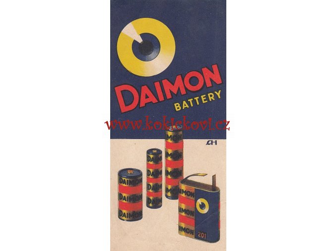 REKLAMNÍ ÚČTENKA DAIMON BATTERY - LEO HEILBRUNN - ROZMĚRY 7,5*16 CM