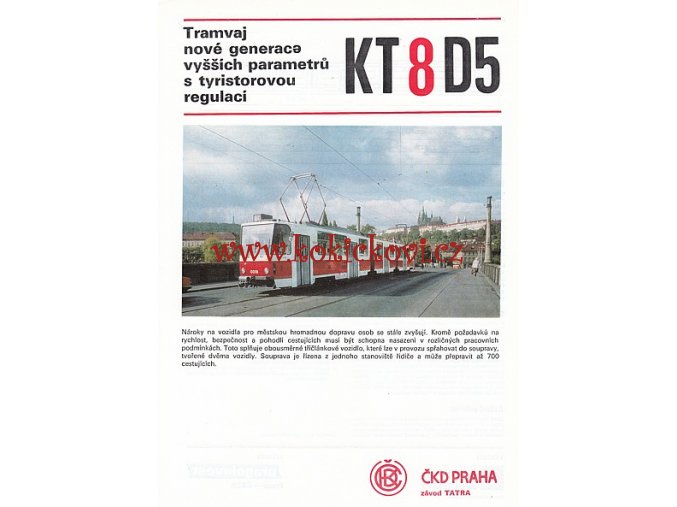 ČKD Tatra - KT8D5 - tramvaj - prospekt - A4  - 2 strany