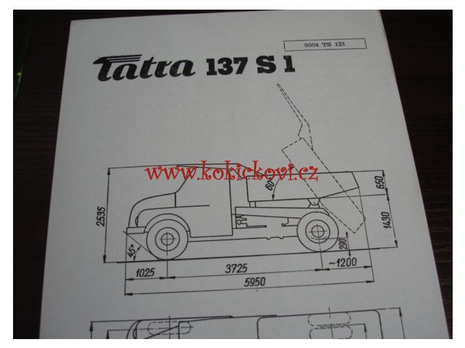 TATRA 137 S1 - TECHNICKÝ LIST - LETÁK - 2 STR. A5