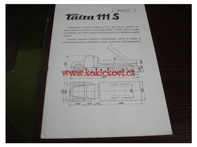 TATRA 111 S - TECHNICKÝ LIST - LETÁK - 2 STR. A5