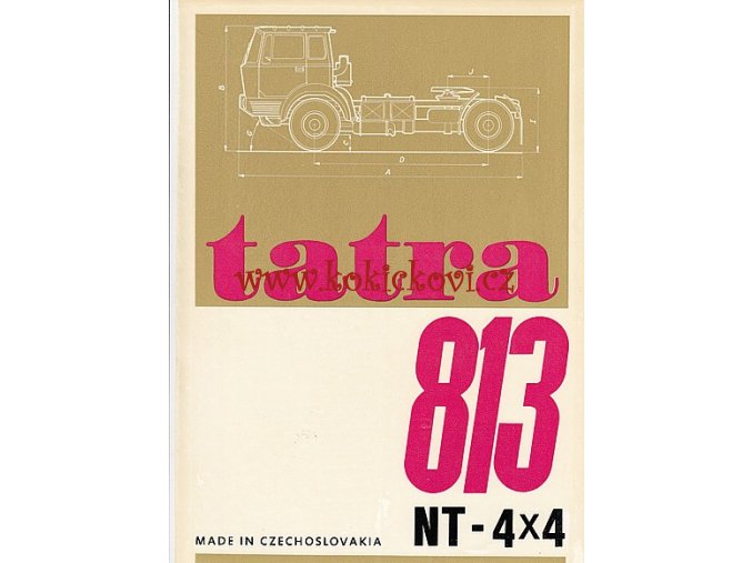 TATRA 813 NT - 4 x 4 - REKLAMNÍ PROSPEKT A4 - 4 STRANY- ŠPANĚLSKY - SPANISH - MOTOKOV