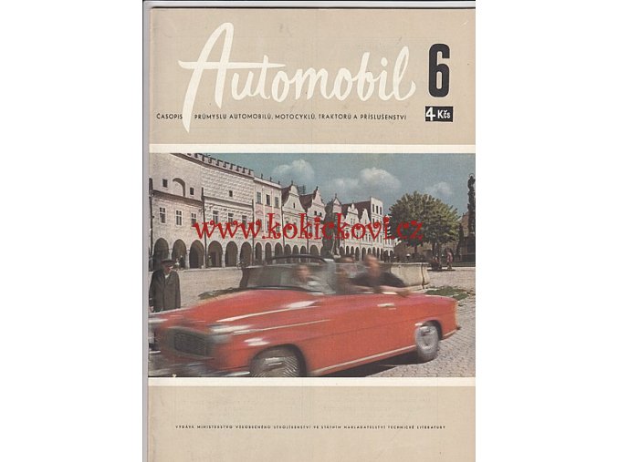 ČASOPIS AUTOMOBIL ČÍSLO 6/1959 - 1 KOMPLETNÍ ZACHOVALÉ ČÍSLO