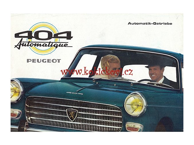 Peugeot 404 Automatik Getriebe - prospekt - 1967 - texty německy A4