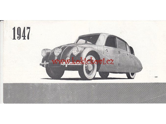 TATRA - REKLAMNÍ PROSPEKT 1947 - 50 LET ZÁVODU - 4 STRANY - TATRA 87