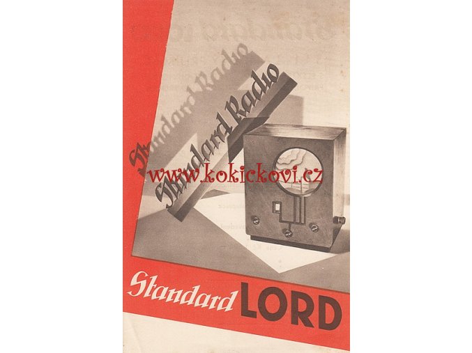 Standard Radio - Lord - reklamní leták A5 - výborný stav - 1932