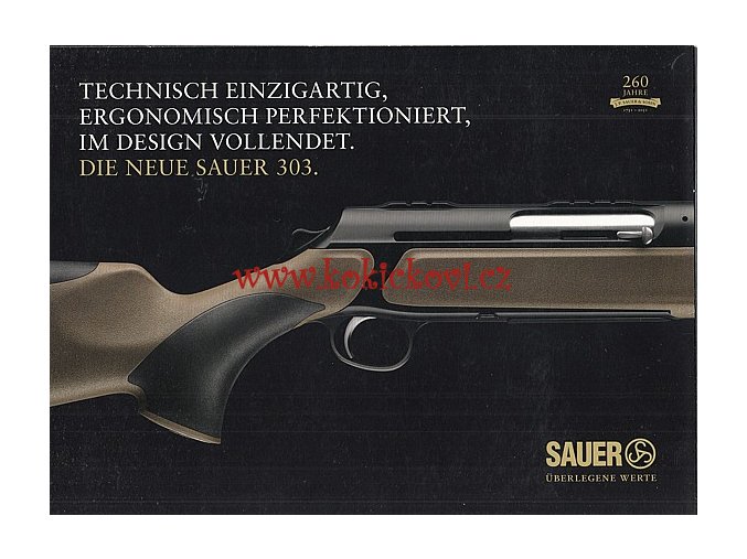 Kulovnice samonabíjecí SAUER 303 - reklamní prospekt A4 - 8 stran německy