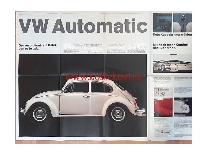 VW Brouk - Karmann Ghia VW Typ 3 VW Käfer Poster Plakat Prospekt 1968