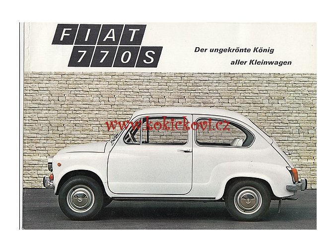 Fiat 770 S - reklamní prospekt - 1971 - německy - 6 stran A4