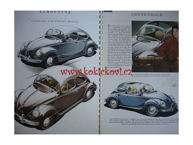 VW Brouk Käfer Beetle Prospekt - 1953/4/5? - A4 kroužková vazba -Volkswagen