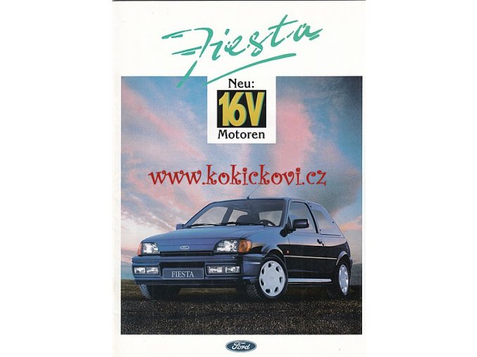 Ford Fiesta neu 16 V prospekt - A4 - 30 stran - německy - výborný stav