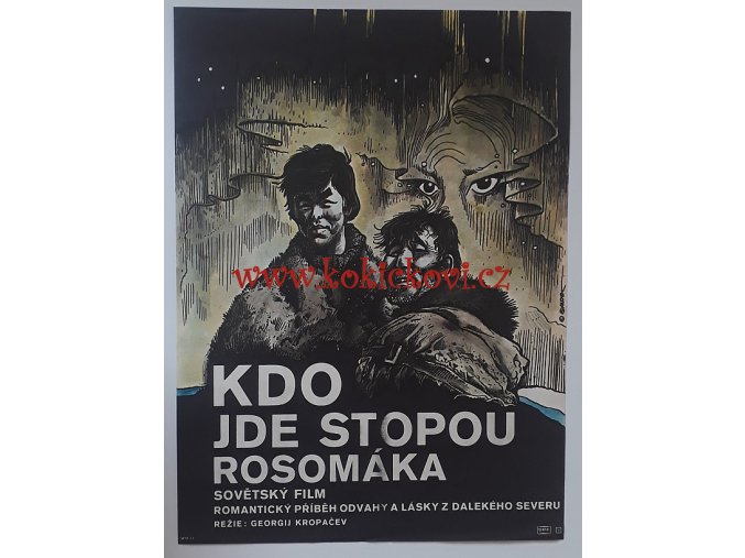 FILMOVÝ PLAKÁT A3 - KDO JDE STOPOU ROSOMÁKA - KÁJA SAUDEK