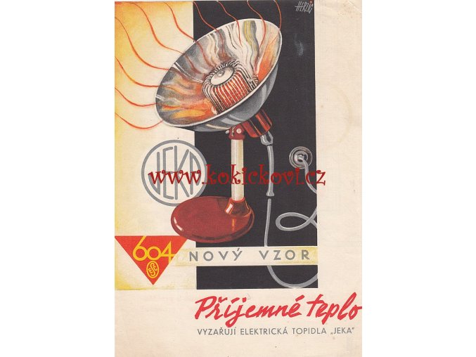 TEPLOMET JEKA Č. 604 - REKLAMNÍ LETÁK - HERZIG - A5 - KRÁSNÝ MOTIV
