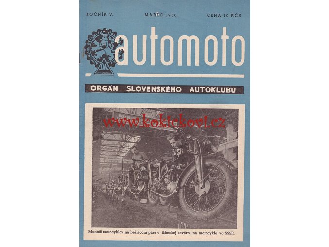 AUTOMOTO MAREC 1950 - ČASOPIS SLOVENSKÉHO AUTOKLUBU - TATRAPLAN